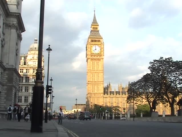 Time Lapse of Big Ben, at the Houses of Parliament, London, England.