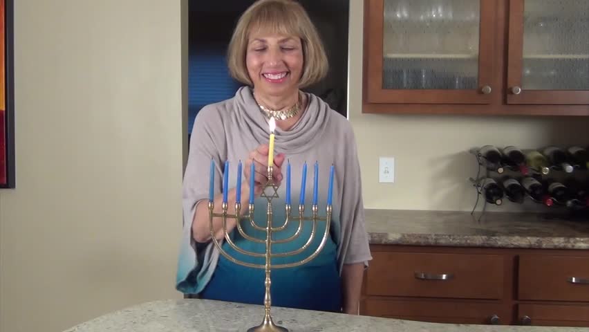 Lighting the Candles for Hanukkah