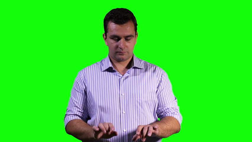  Man Virtual Project Table Touchscreen Greenscreen 

Footage was shot against green screen and is already keyed out
The background is pure green, removing the green is easy
Green spills are removed