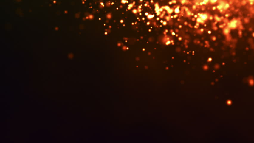 Abstract bokeh golden particles