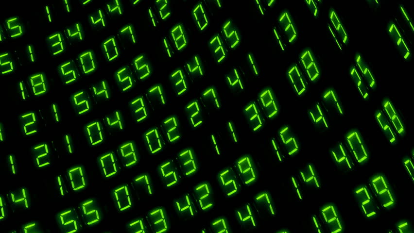 numerical digital display made from an LED clock counter made into video wall
