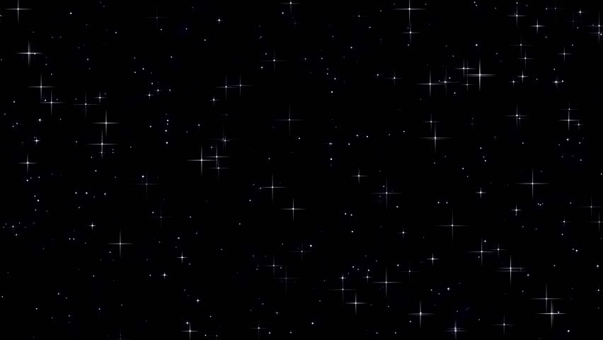 Twinkling Stars Animation On Black Background Stock Footage Video ...