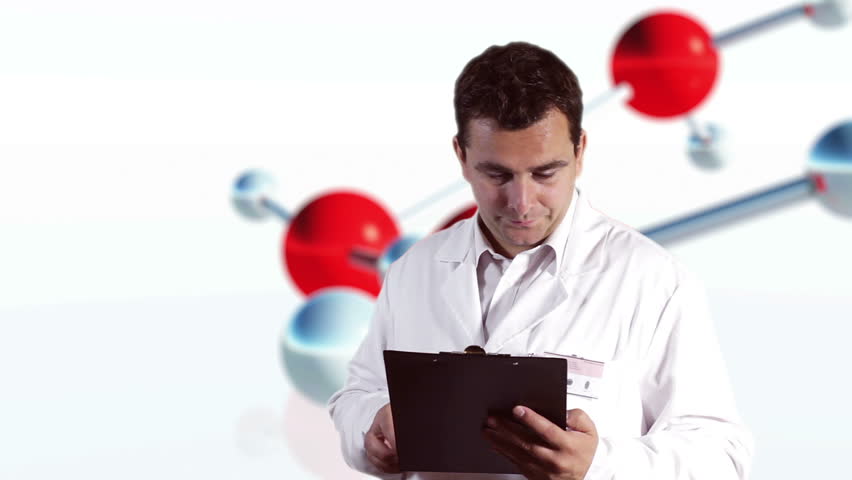 Young Scientist Documents Water Molecules Background