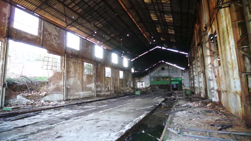 Historical area mining. Abandoned mine workshops in Andalusia, Spain
