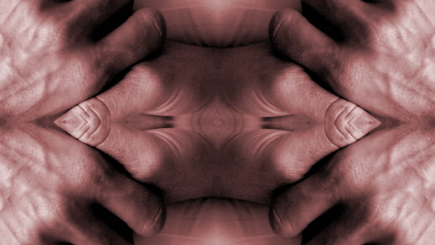 a male and female caressing each other's hands