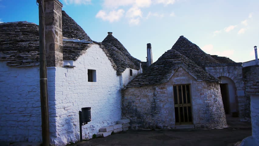 Trulli - traditional homes in Alberobello, Italy. Alberobello is UNESCO world heritage site