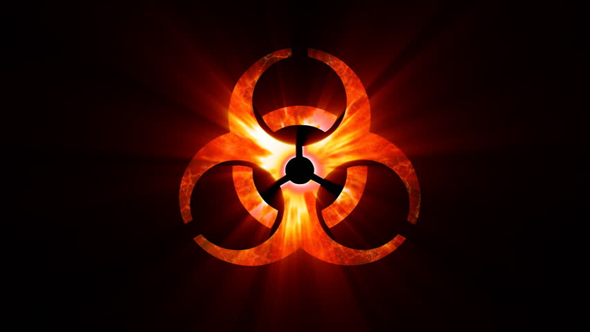 film style animated radiation symbol