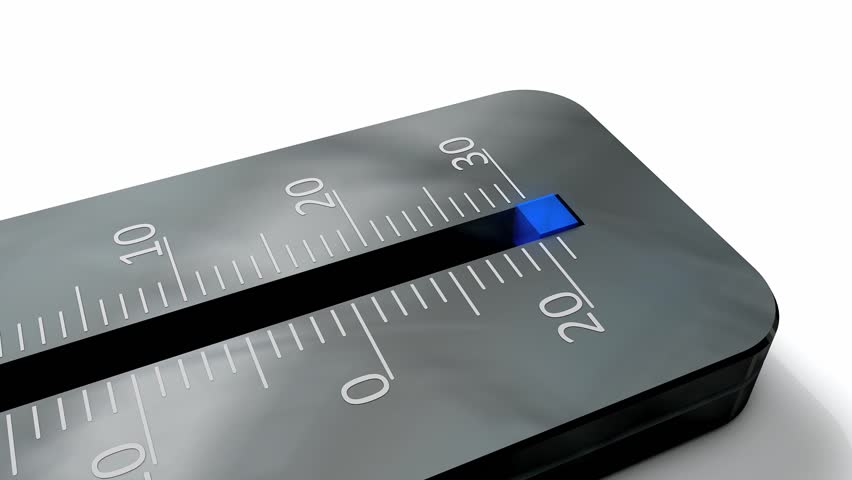 Thermometer with rising temperature indication.