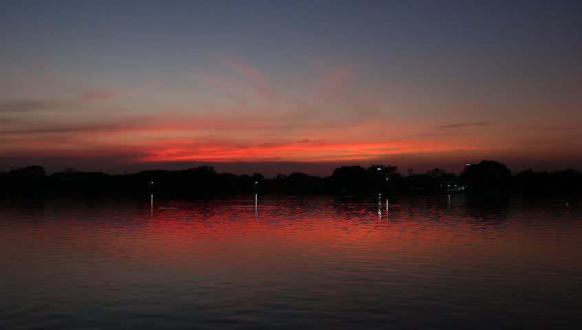 the lake with summer sky, Suan Luang Rama 9 Of Thailand, background 