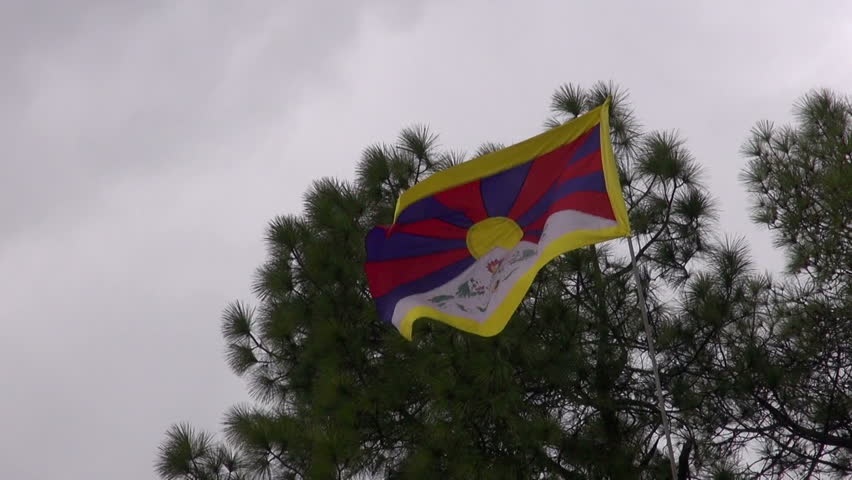 tibet exile flag in Dharamsala, Himachal Pradesh, India