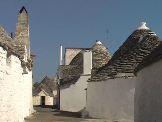 Alberobello is famous for his trulli. A trullo is a traditional Apulian stone dwelling with a conical roof.