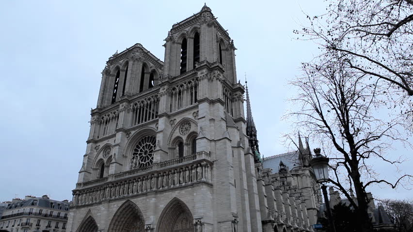 Notre Dame Cathedral in Paris, France, Our Lady Church, French Architecture