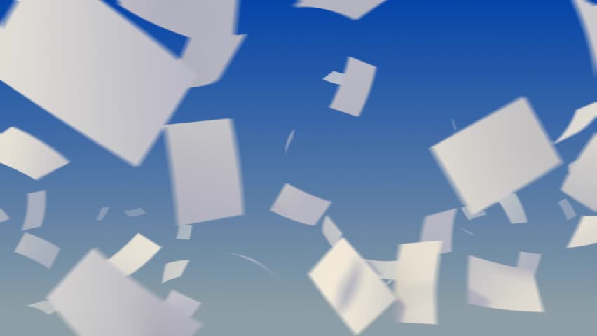 papers flying 