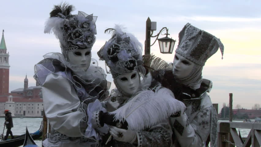 VENICE - FEBRUARY 12: Person in Venetian costume attends the Carnival of Venice, on February 12, 2013 in Venice (Italy)