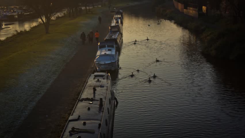 Sunset Canal Path Timelapse