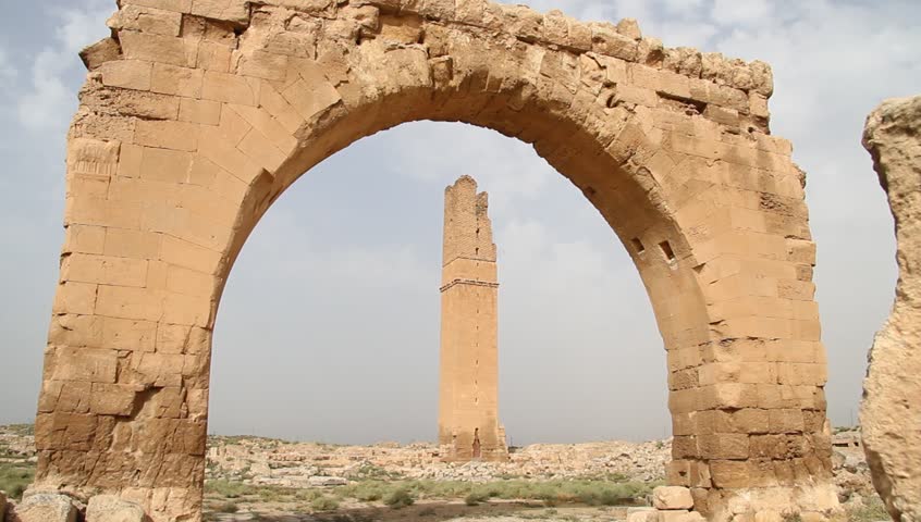 Ruins of arch and minaret in Harran, Turkey