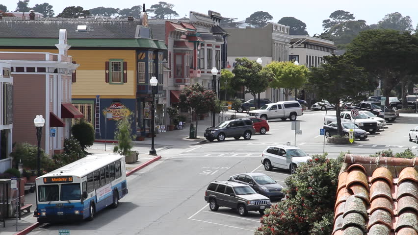 PACIFIC GROVE, CA - CIRCA 2012: Lighthouse Avenue shot in the afternoon
