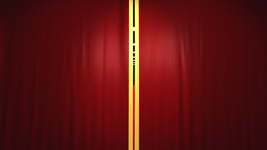 Velvet theater curtains and red carpet