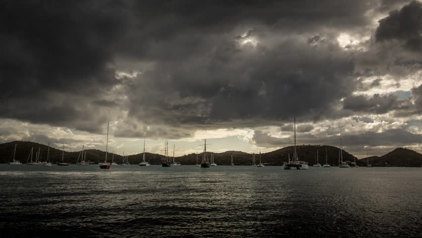 Boats Mooring in Harbor in St Thomas, USVI
