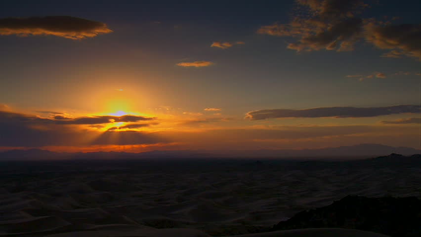 time lapse of gorgeous desert sunset