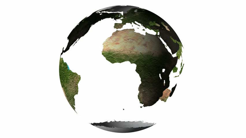 Looping 1080p HD Spinning Globe. Visit my gallery for many more options!