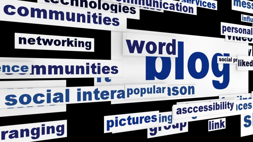 Blog creative words message. Social media promotion design