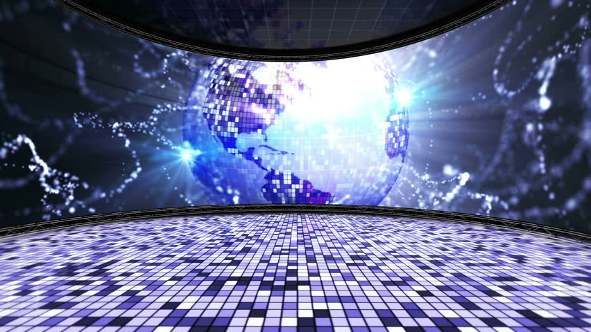 Earth Disco Ball Room Background