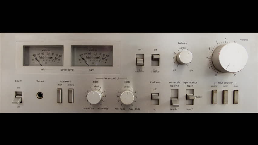 Old amplifier with watts meter