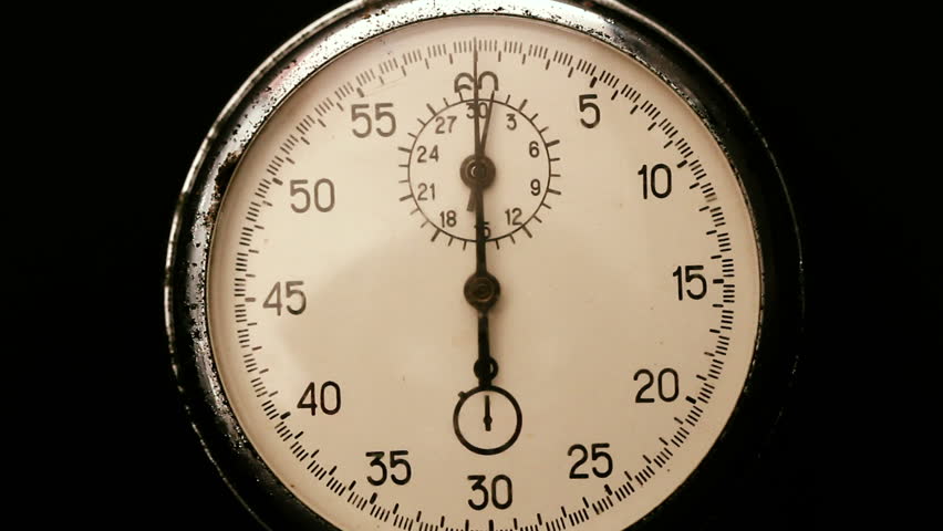 Old,rusty Stopwatch isolated on black