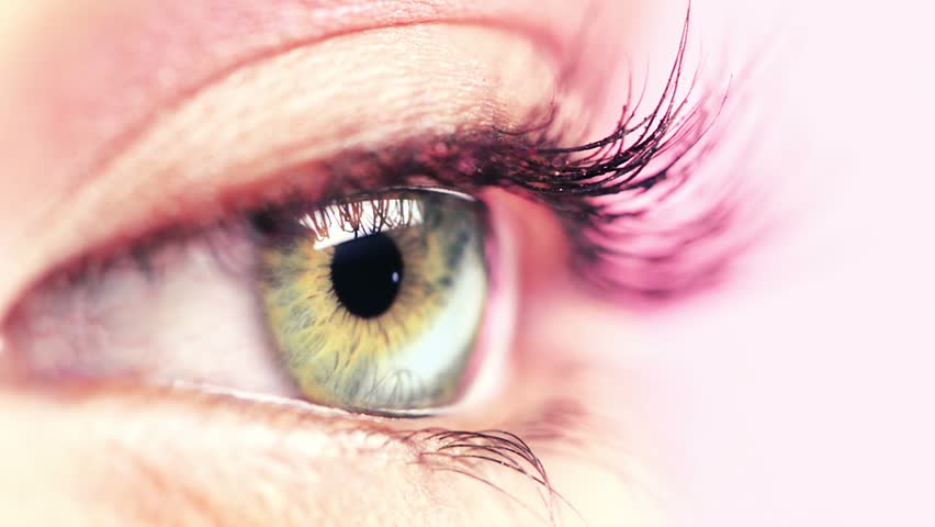 Macro Close-up eye blinking