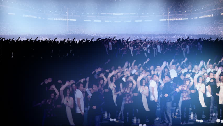 animated clip of concert people