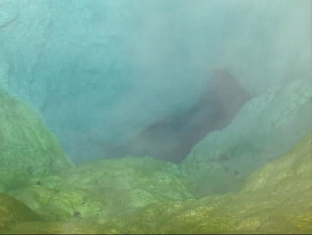 Morning Glory Pool close up. The hot springs in Yellowstone National Park have the most fantastic colours are caused by sulphur, manganese, iron and all kinds of organisms.