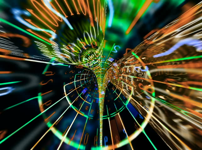 NTSC - Motion 768: Streaming digital data forms (Loop).