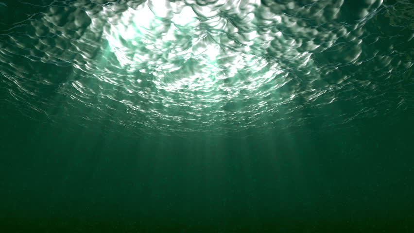 Underwater surface with rays of Light and plancton ( High Definition 1080p, seamless loop, slow motion)