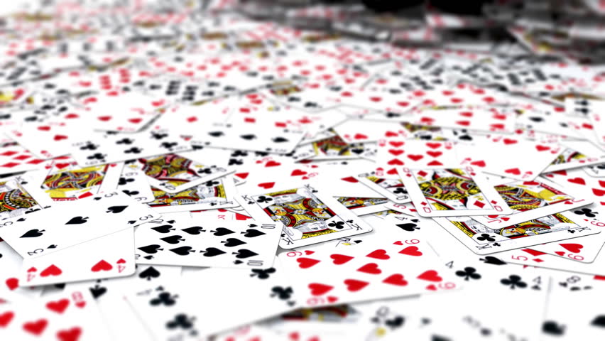 Playing Cards Blowing Away.
A frame full of playing cards is blown away by a gust of wind. Shallow depth of field. Includes luma matte.