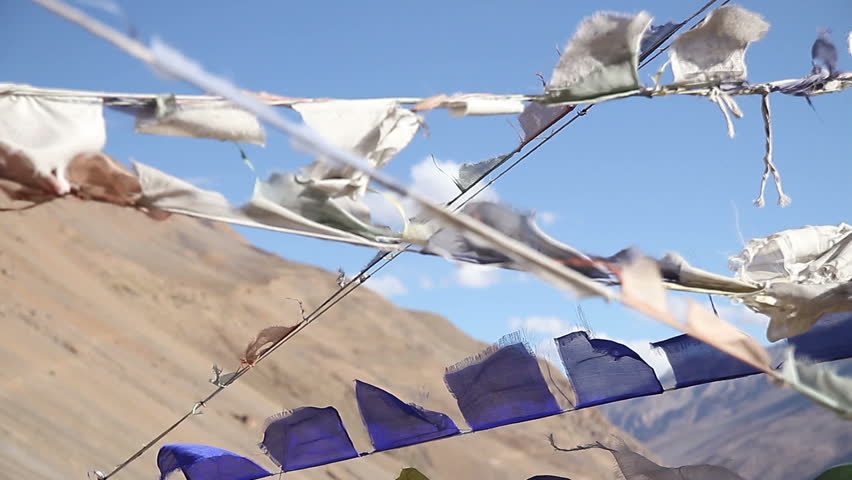 Tibetan flags against the sky 1