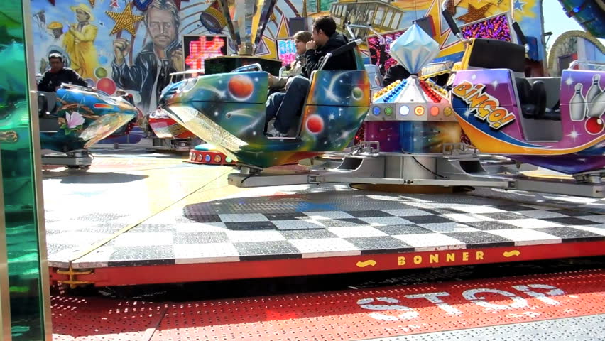 Cologne - may 12, 2013 - Colorful twister ride at the funfair in Cologne.
