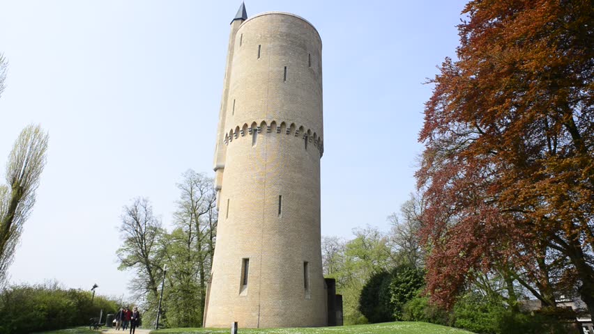 Water tower in Bruges - slide from the bottom to the top