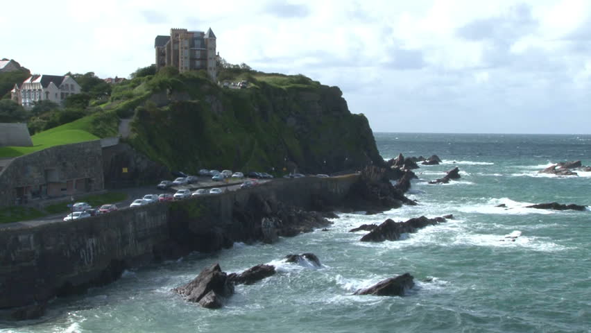 The rugged coastline and cliffs of Devon in England.