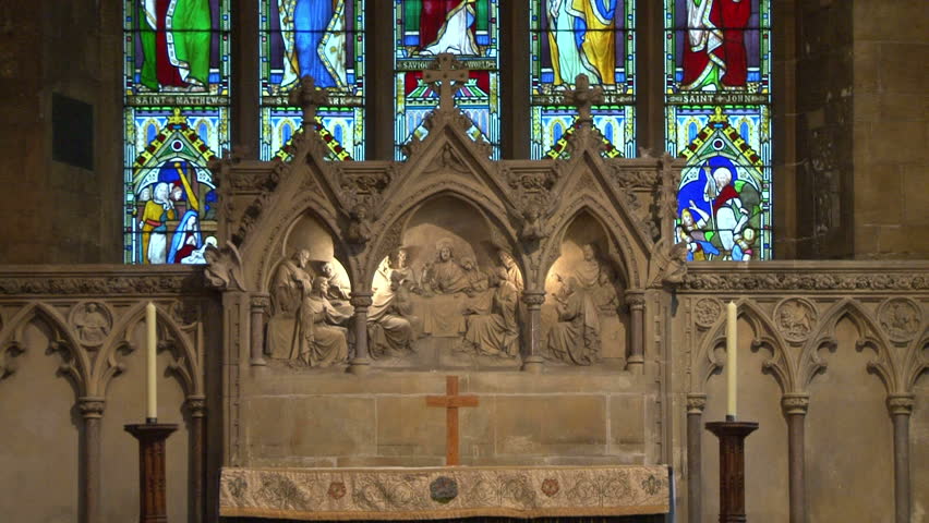 Chancel of a Church and Altar Table.