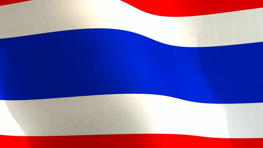 A close up view of the flag of Thailand