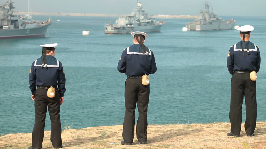 Warships of the Black Sea Fleet. Anniversary of the Russian Black Sea Fleet in Sevastopol