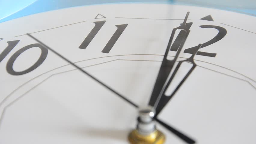 Clock Hands Close Up, waiting for the midnight eve HD