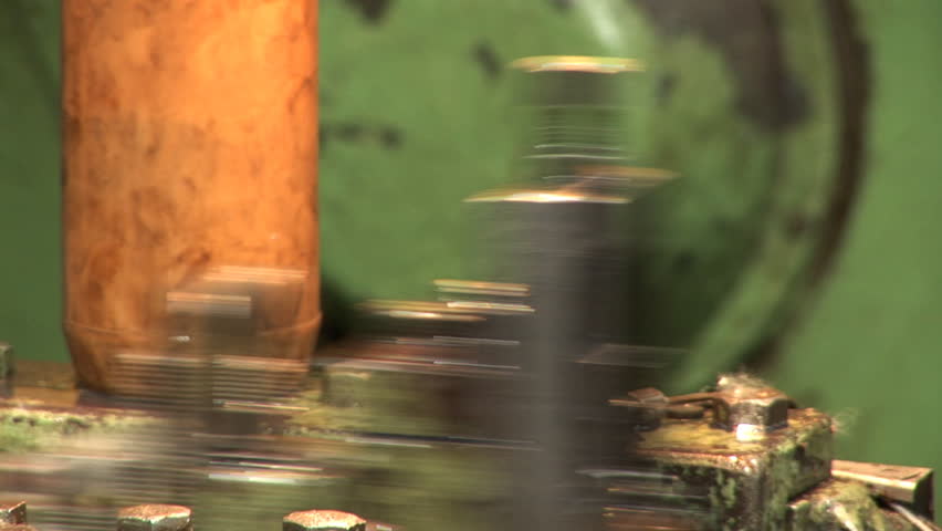 processing of metal parts with old plant machines 