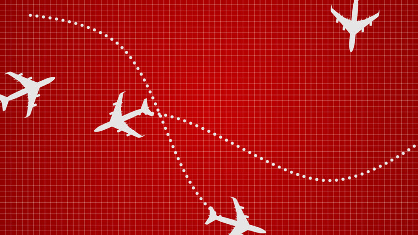 Simulation of air traffic.