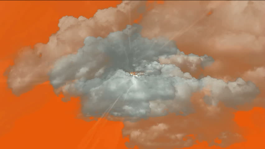 fast flying through storm clouds & power rays in universe,electron energy field.