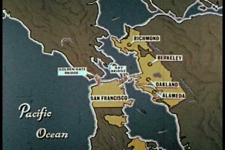 1960s - The history of San Francisco, from the founding to the Gold rush. Shipping and fishing industries are also shown.