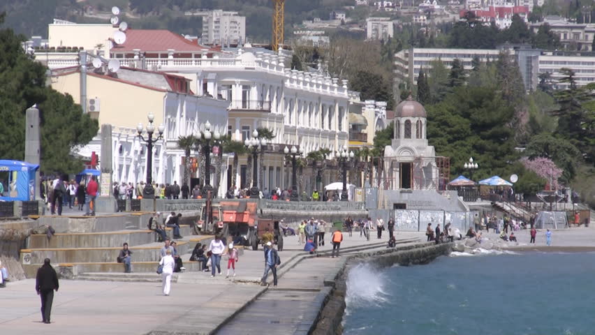 YALTA - APRIL 28: On quay of the black sea on april, 28 2009 in Yalta, Ukraine. 