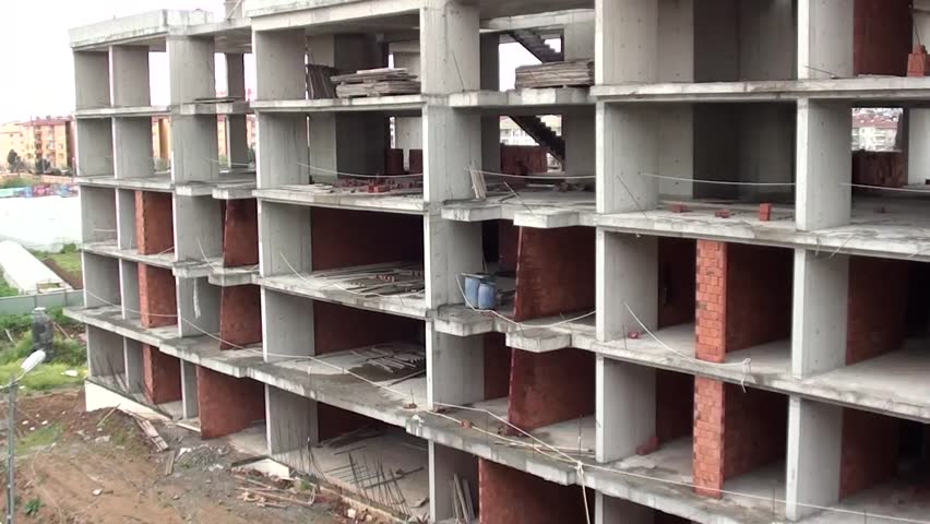 Construction site of big building