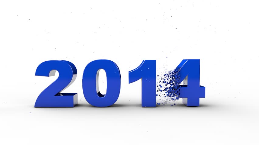 New Year 2015 and Old 2014,Render 3D. Over white background